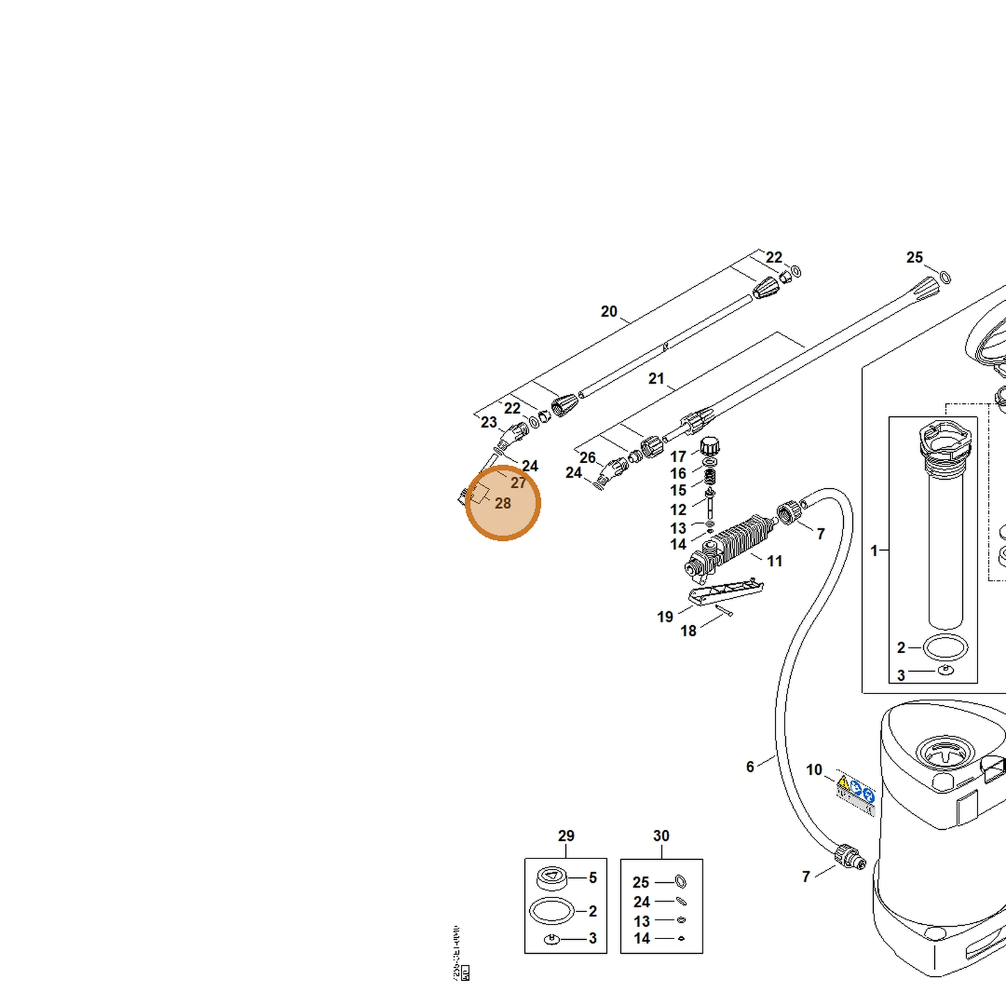 STIHL part 4255-700-6300 — IPL diagram snippet (6x zoom, amber highlight)