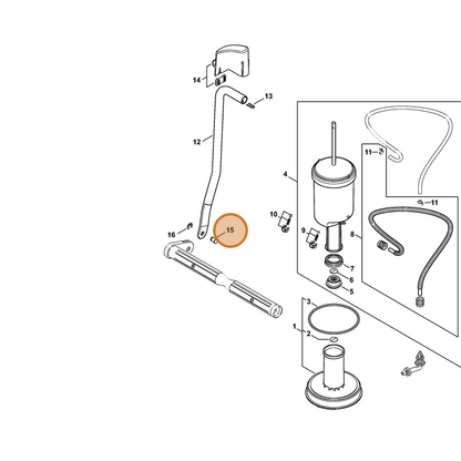 STIHL part 4255-703-9000 — IPL diagram snippet (6x zoom, amber highlight)