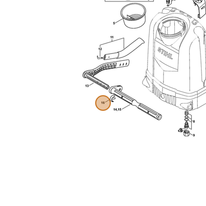STIHL part 4255-705-1201 — IPL diagram snippet (6x zoom, amber highlight)