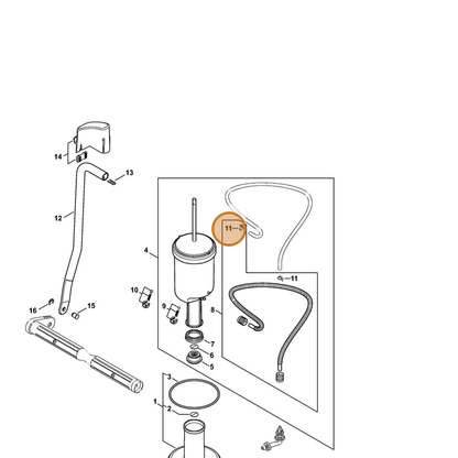 STIHL part 4255-988-9100 — IPL diagram snippet (6x zoom, amber highlight)