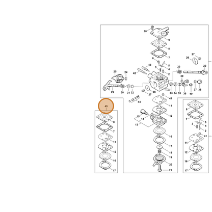 STIHL part 4282-007-1700 — IPL diagram snippet (6x zoom, amber highlight)