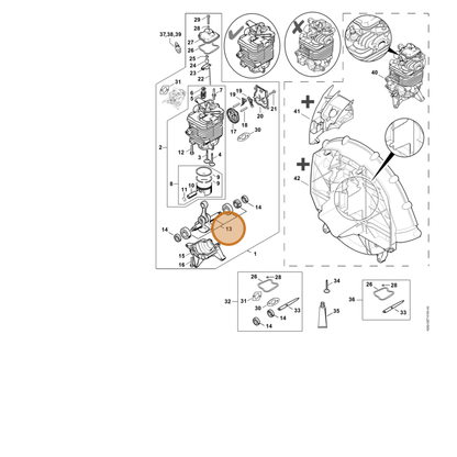 STIHL part 4282-030-0404 — IPL diagram snippet (6x zoom, amber highlight)