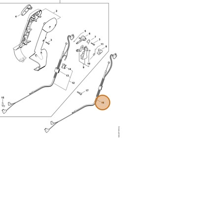 STIHL part 4282-180-1100 — IPL diagram snippet (6x zoom, amber highlight)