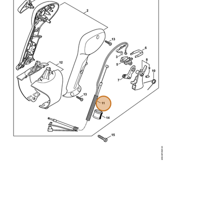 STIHL part 4282-180-1106 — IPL diagram snippet (6x zoom, amber highlight)