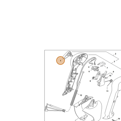 STIHL part 4282-182-2901 — IPL diagram snippet (6x zoom, amber highlight)