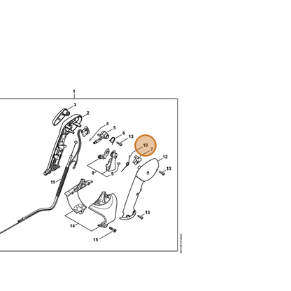 STIHL part 4282-182-4500 — IPL diagram snippet (6x zoom, amber highlight)