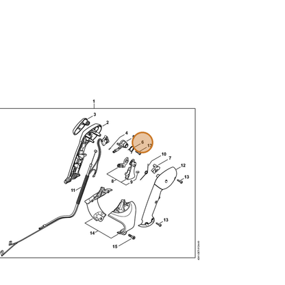 STIHL part 4282-182-4520 — IPL diagram snippet (6x zoom, amber highlight)