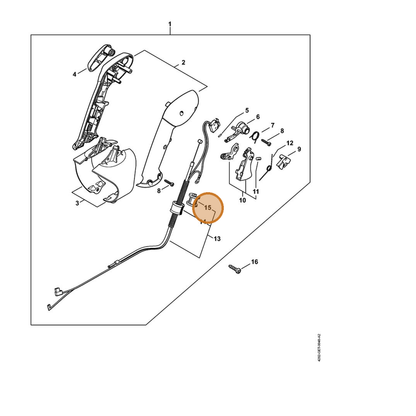 STIHL part 4282-182-7801 — IPL diagram snippet (6x zoom, amber highlight)
