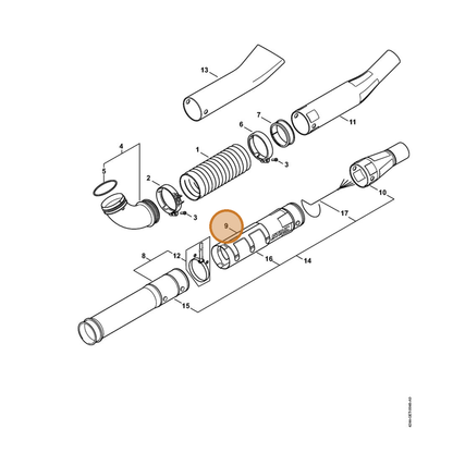 STIHL part 4282-700-1800 — IPL diagram snippet (6x zoom, amber highlight)