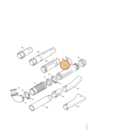 STIHL part 4282-700-1802 — IPL diagram snippet (6x zoom, amber highlight)