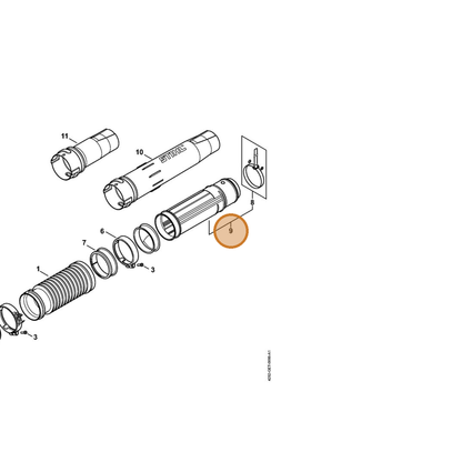 STIHL part 4282-700-1808 — IPL diagram snippet (6x zoom, amber highlight)
