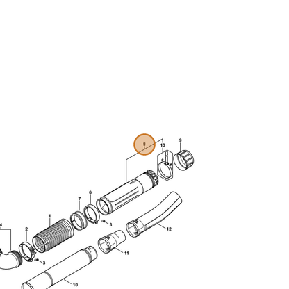 STIHL part 4282-700-1810 — IPL diagram snippet (6x zoom, amber highlight)