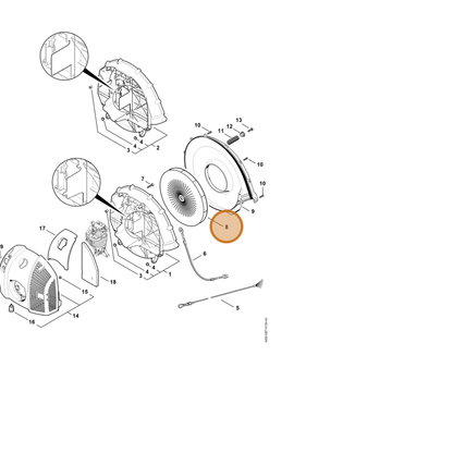 STIHL part 4282-700-3400 — IPL diagram snippet (6x zoom, amber highlight)