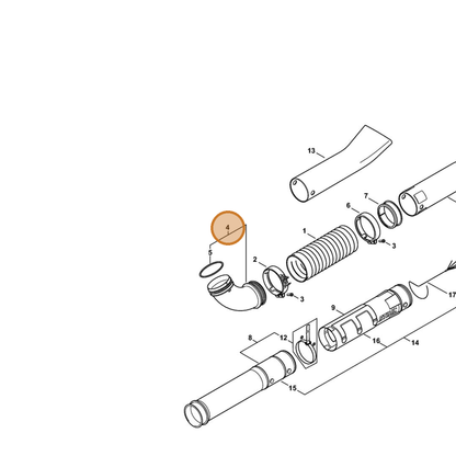STIHL part 4282-700-6900 — IPL diagram snippet (6x zoom, amber highlight)