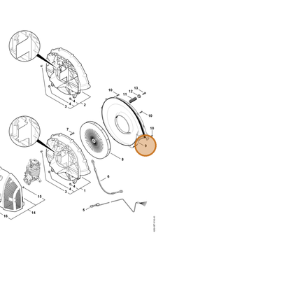 STIHL part 4282-701-0701 — IPL diagram snippet (6x zoom, amber highlight)