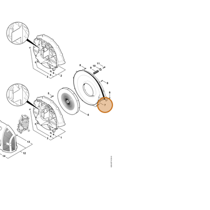 STIHL part 4282-701-0702 — IPL diagram snippet (6x zoom, amber highlight)