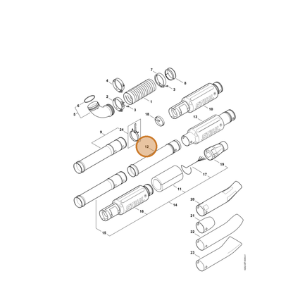 STIHL part 4282-701-5400 — IPL diagram snippet (6x zoom, amber highlight)