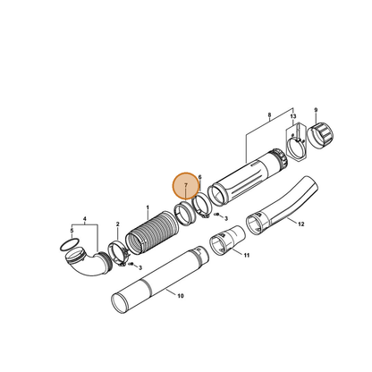 STIHL part 4282-701-6301 — IPL diagram snippet (6x zoom, amber highlight)