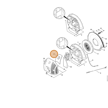 STIHL part 4282-706-3230 — IPL diagram snippet (6x zoom, amber highlight)