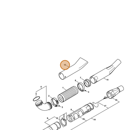 STIHL part 4282-708-6340 — IPL diagram snippet (6x zoom, amber highlight)