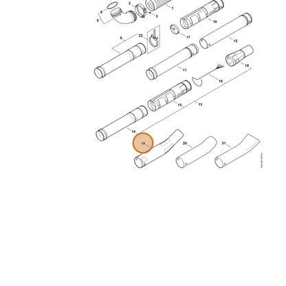 STIHL part 4282-708-6355 — IPL diagram snippet (6x zoom, amber highlight)