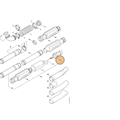 STIHL part 4282-708-6370 — IPL diagram snippet (6x zoom, amber highlight)