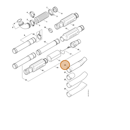 STIHL part 4282-708-6375 — IPL diagram snippet (6x zoom, amber highlight)