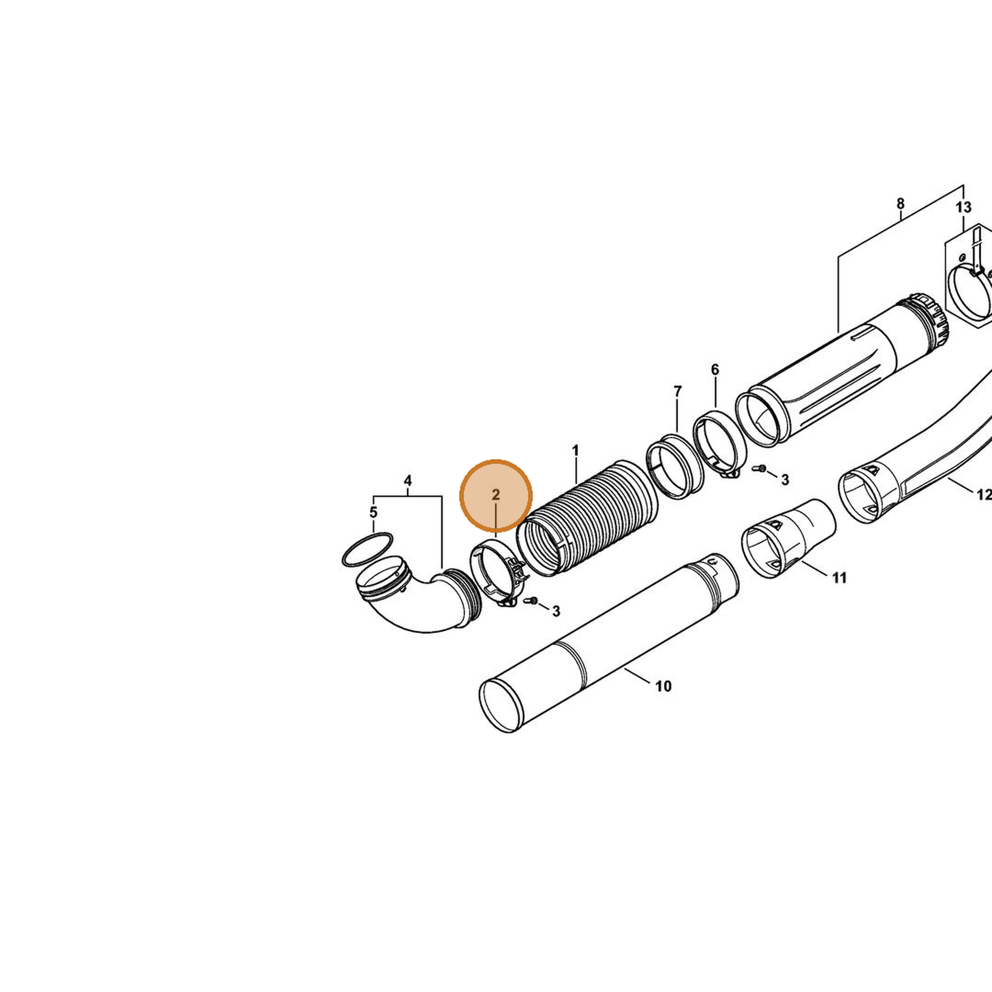 STIHL part 4282-708-8704 — IPL diagram snippet (6x zoom, amber highlight)