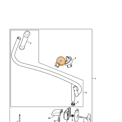 STIHL part 4282-710-9300 — IPL diagram snippet (6x zoom, amber highlight)