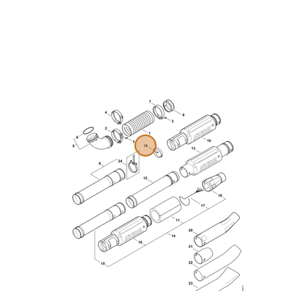 STIHL part 4282-716-9300 — IPL diagram snippet (6x zoom, amber highlight)