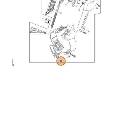 STIHL part 4282-740-5300 — IPL diagram snippet (6x zoom, amber highlight)