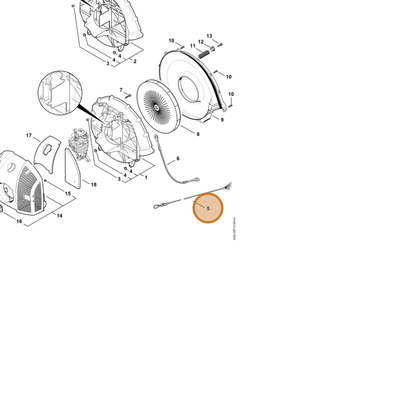 STIHL part 4282-740-7100 — IPL diagram snippet (6x zoom, amber highlight)