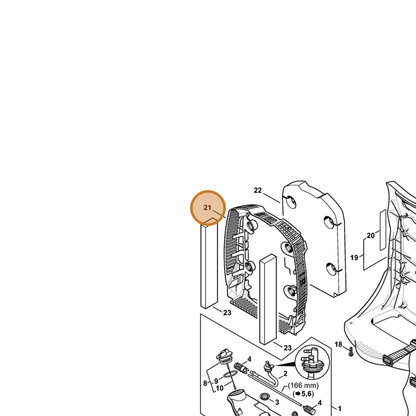 STIHL part 4282-760-8101 — IPL diagram snippet (6x zoom, amber highlight)