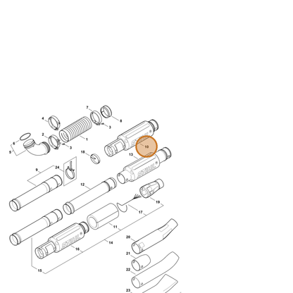 STIHL part 4282-780-8200 — IPL diagram snippet (6x zoom, amber highlight)