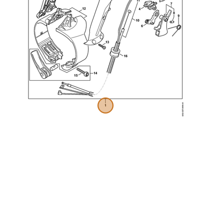 STIHL part 4282-790-4901 — IPL diagram snippet (6x zoom, amber highlight)