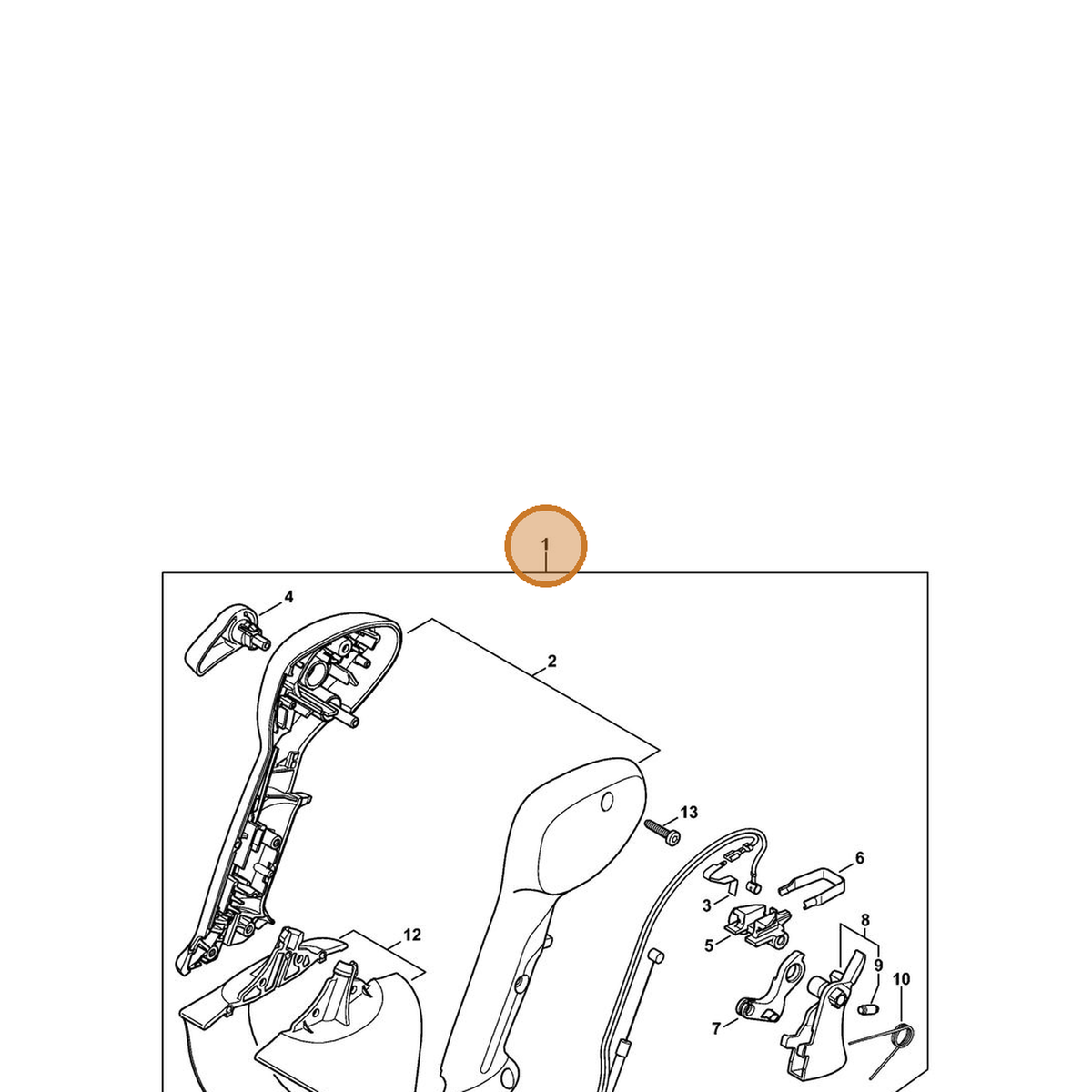 STIHL part 4282-790-4902 — IPL diagram snippet (6x zoom, amber highlight)