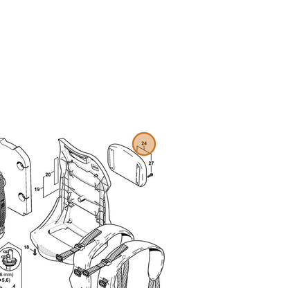 STIHL part 4282-790-8001 — IPL diagram snippet (6x zoom, amber highlight)