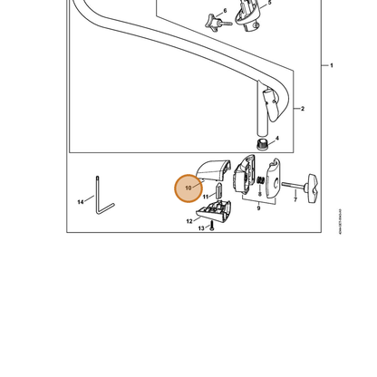 STIHL part 4282-791-0900 — IPL diagram snippet (6x zoom, amber highlight)