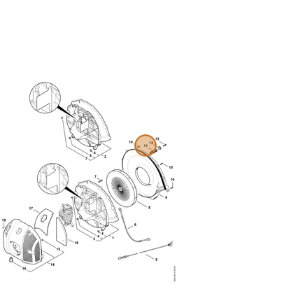 STIHL part 4282-791-3100 — IPL diagram snippet (6x zoom, amber highlight)