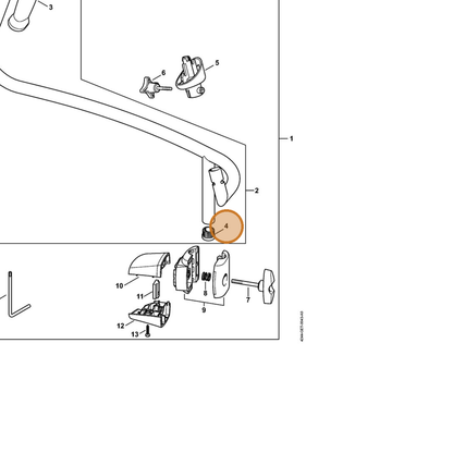 STIHL part 4282-791-7300 — IPL diagram snippet (6x zoom, amber highlight)