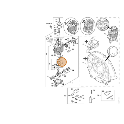 STIHL part 4283-034-3006 — IPL diagram snippet (6x zoom, amber highlight)