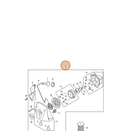 STIHL part 4283-190-4023 — IPL diagram snippet (6x zoom, amber highlight)