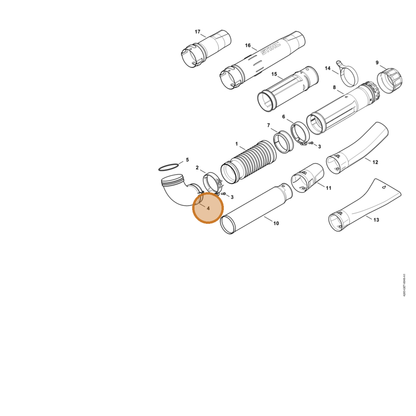 STIHL part 4283-700-6900 — IPL diagram snippet (6x zoom, amber highlight)
