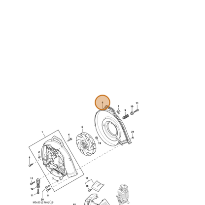 STIHL part 4283-701-0700 — IPL diagram snippet (6x zoom, amber highlight)
