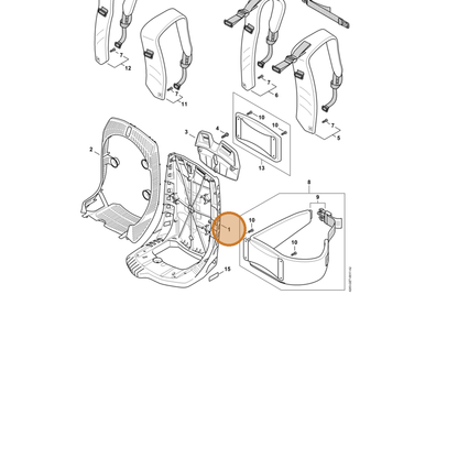 STIHL part 4283-701-1800 — IPL diagram snippet (6x zoom, amber highlight)