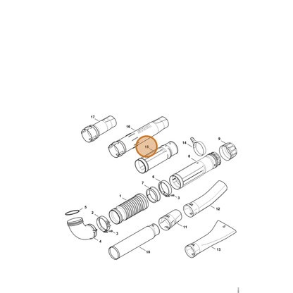 STIHL part 4283-701-5400 — IPL diagram snippet (6x zoom, amber highlight)