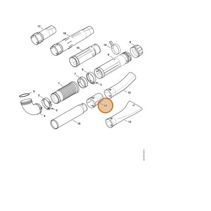 STIHL part 4283-708-6300 — IPL diagram snippet (6x zoom, amber highlight)