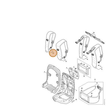 STIHL part 4283-710-9002 — IPL diagram snippet (6x zoom, amber highlight)