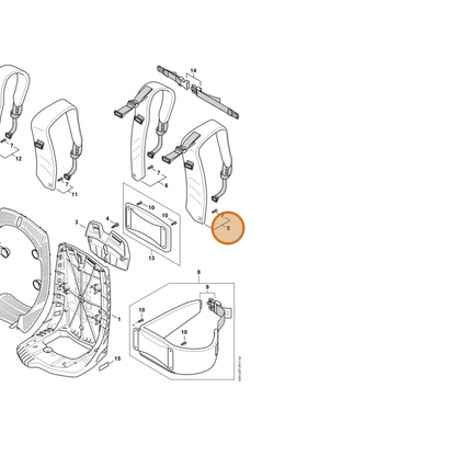 STIHL part 4283-710-9004 — IPL diagram snippet (6x zoom, amber highlight)