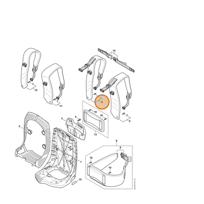 STIHL part 4283-710-9005 — IPL diagram snippet (6x zoom, amber highlight)